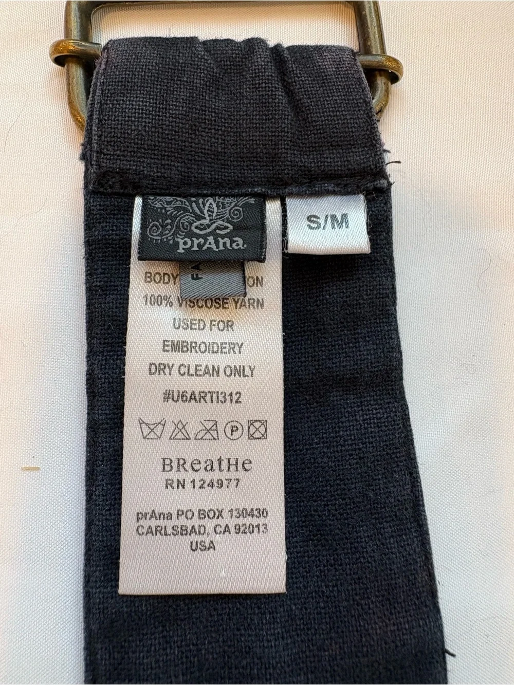 Prana fabric belt